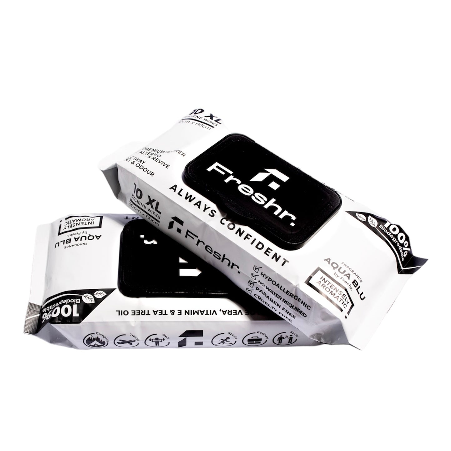 XL Hygiene Wipes (Aqua Blú) - 2 Packs x (10pcs)