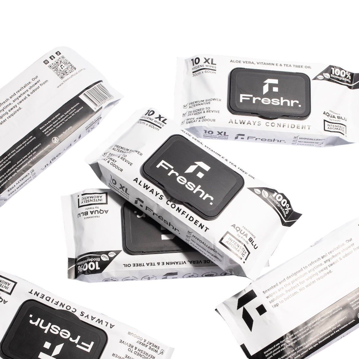 XL Hygiene Wipes (Aqua Blú) - 3 packs x (10pcs)